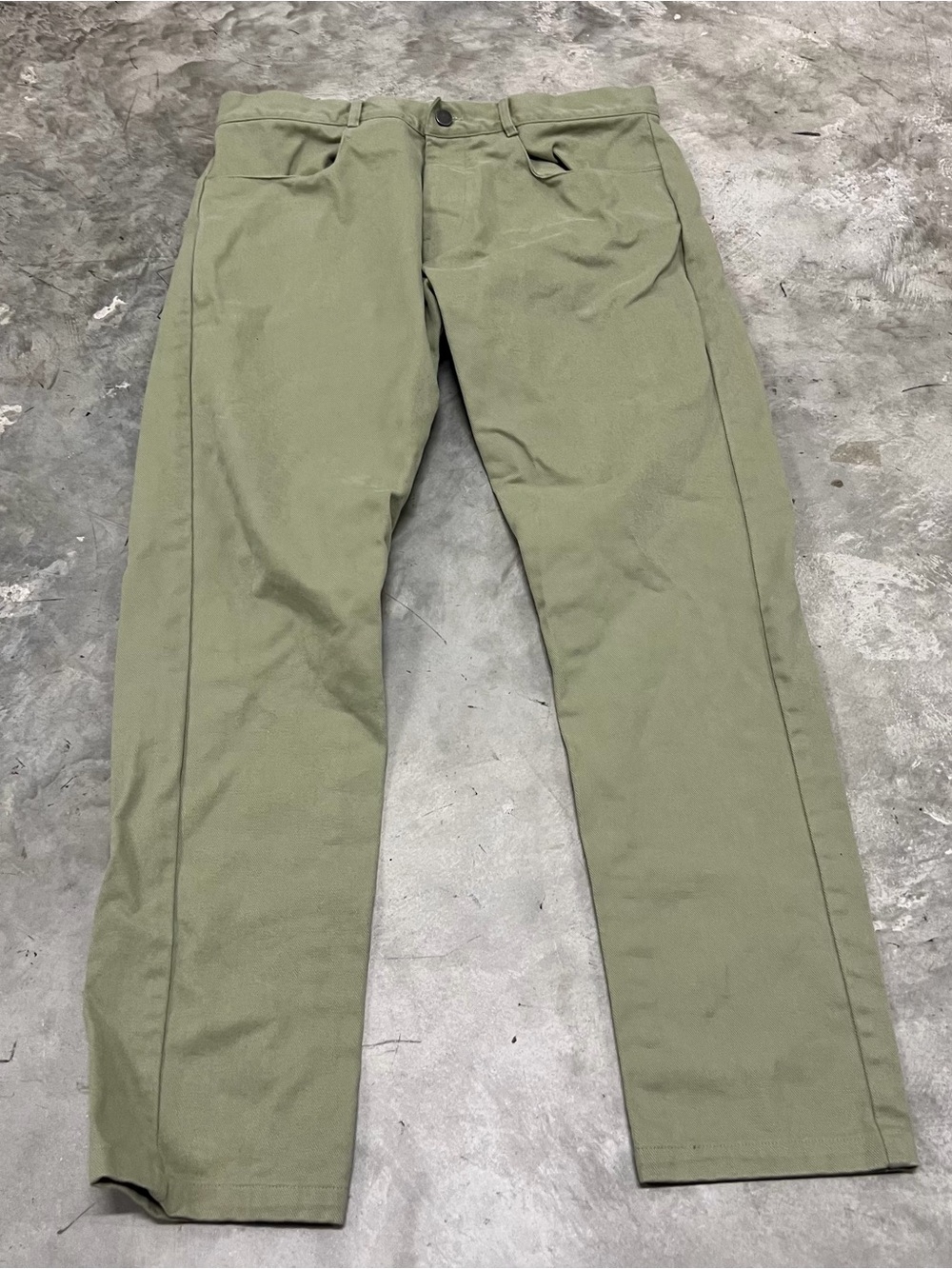 Alex Crane Pants Mens 33x30 Khaki Cham Canvas Slim Fit